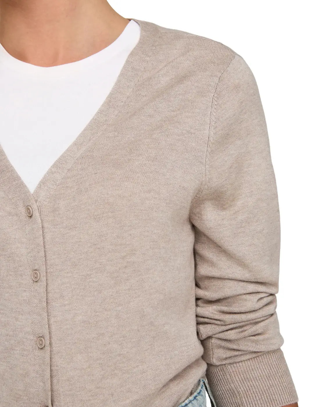 Cárdigan De Punto ONLY Venice Beige | Bicos de Fío