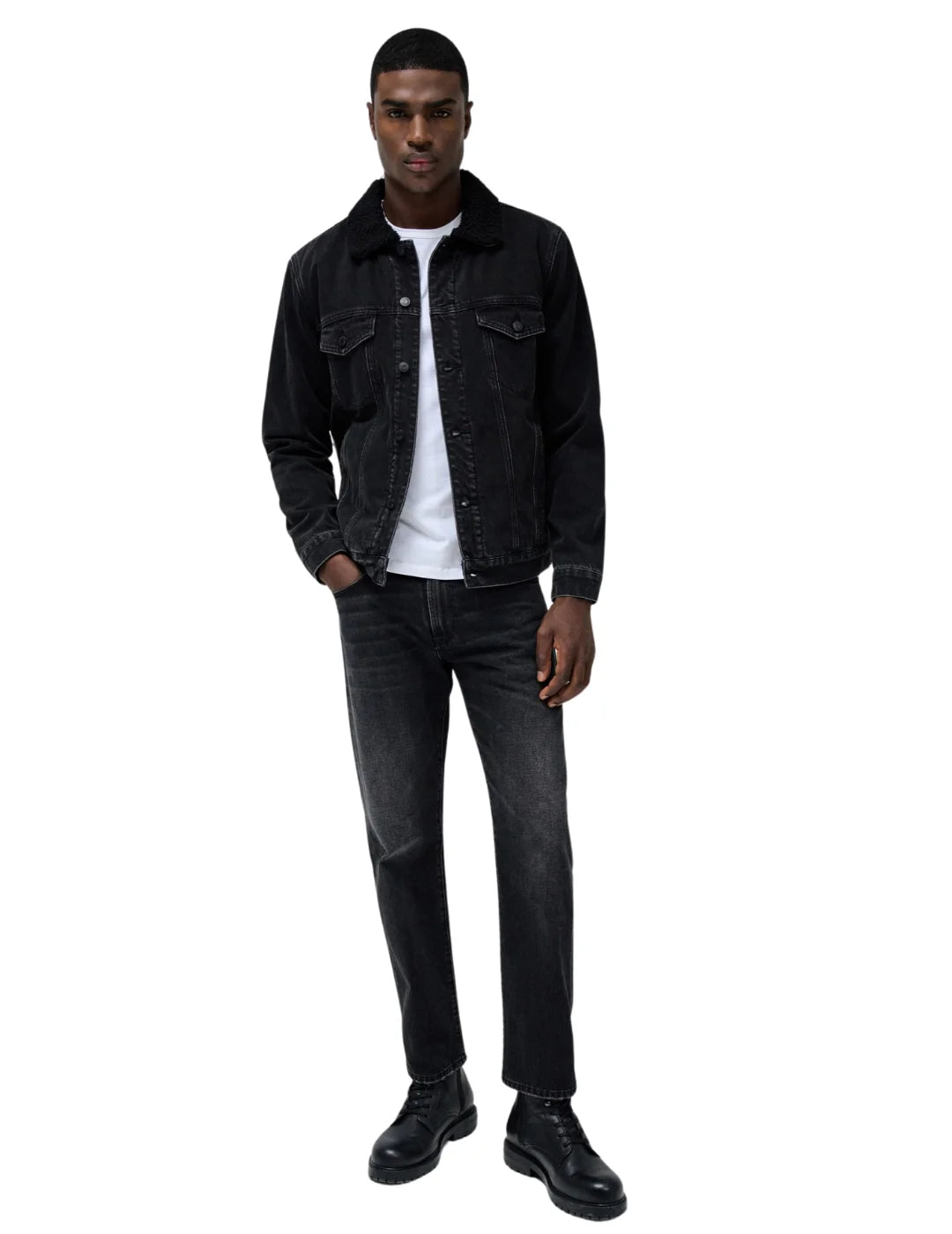 Chaqueta Vaquera Con Forro Salsa Jeans Negro | Bicos de Fío