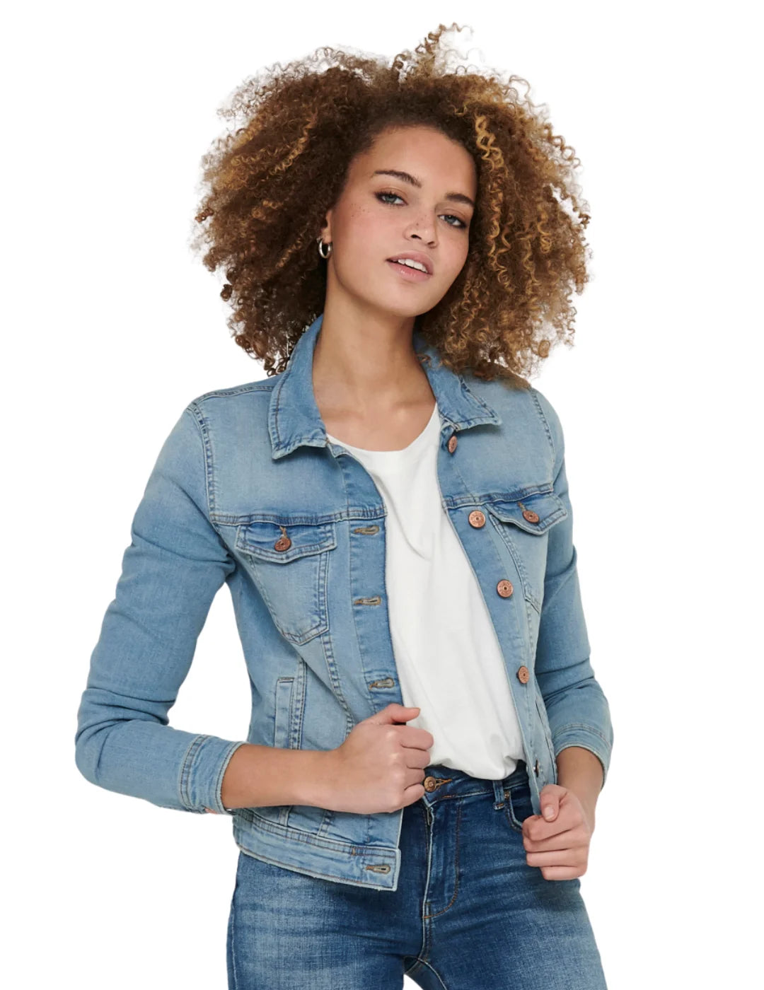 Cazadora vaquera Only Onltia Azul Claro | Bicos de Fío