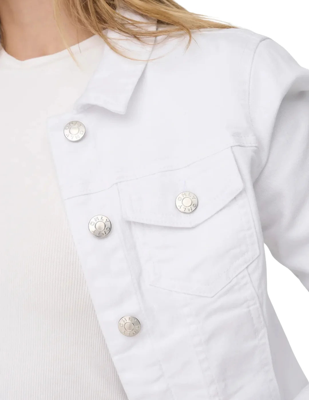 Cazadora Vaquera ONLY Wonder Blanco | Bicos de Fío