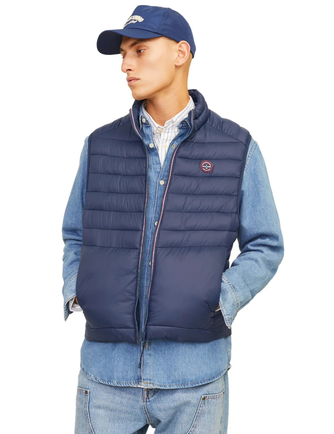 Chaleco Acolchado Jack&Jones Sprint Azul Marino | Bicos de Fío