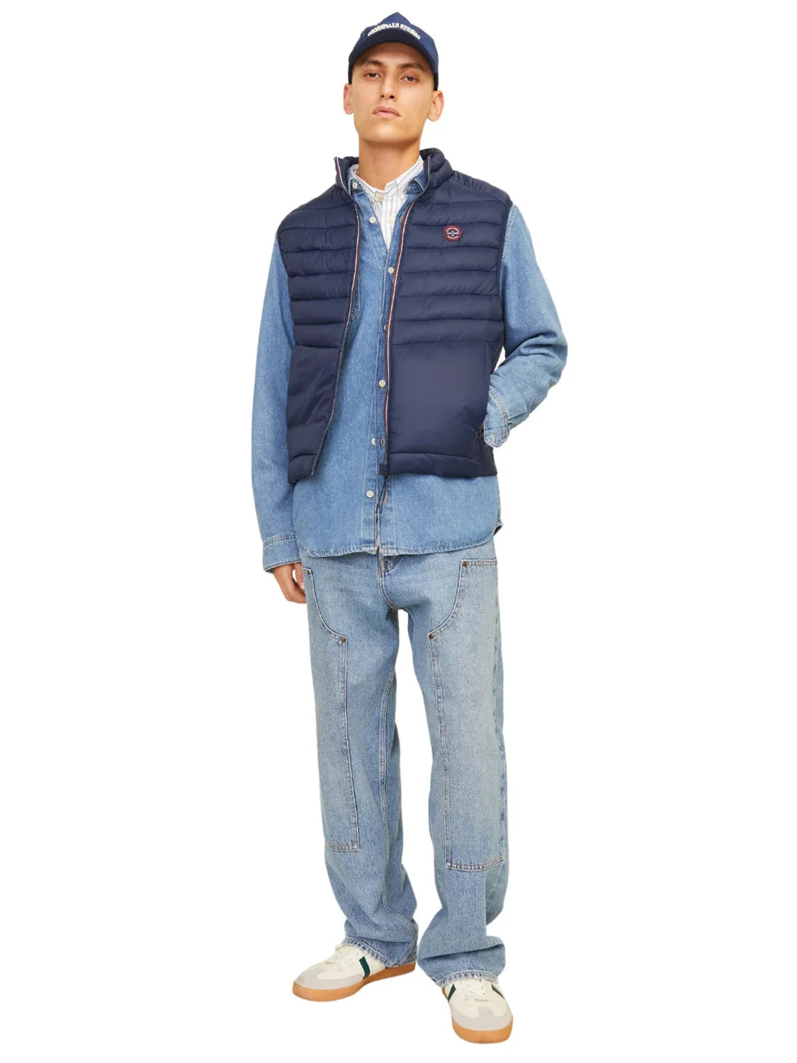 Chaleco Acolchado Jack&Jones Sprint Azul Marino | Bicos de Fío