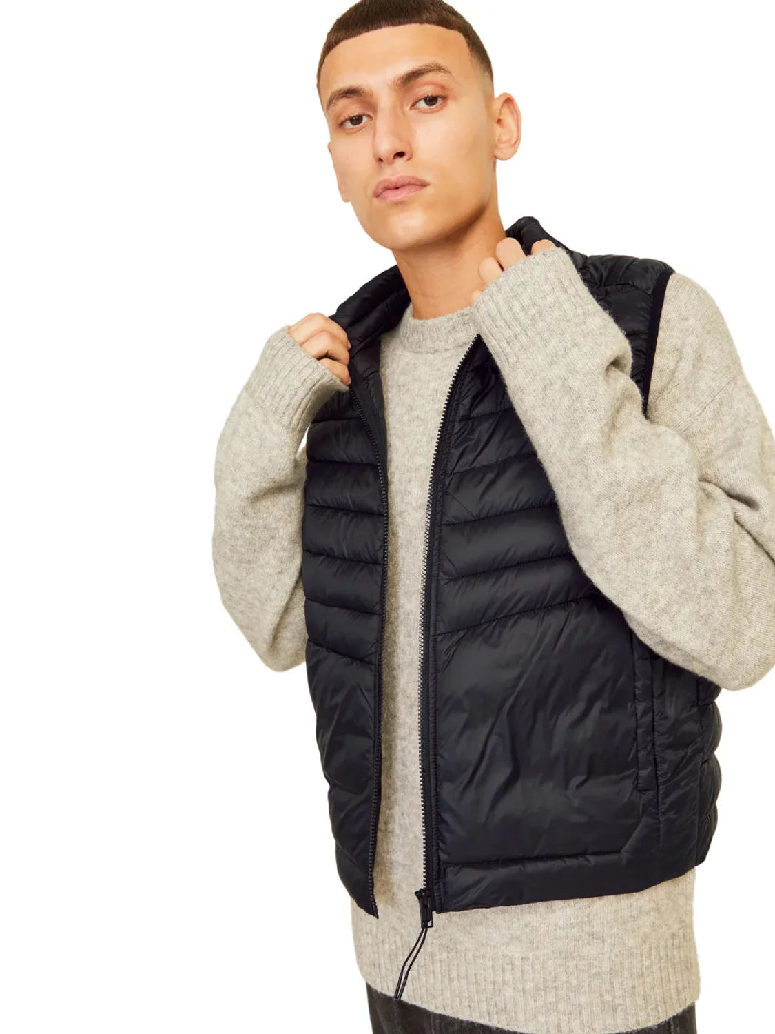 Chaleco Acolchado Jack&Jones Sprint Negro | Bicos de Fío