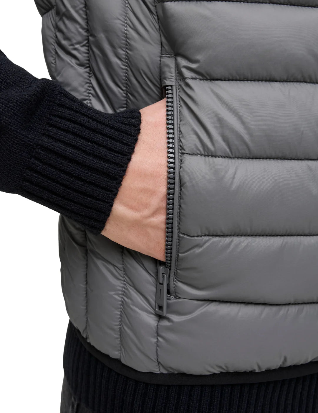 Chaleco Acolchado Jack&Jones Bradley Gris | Bicos de Fío