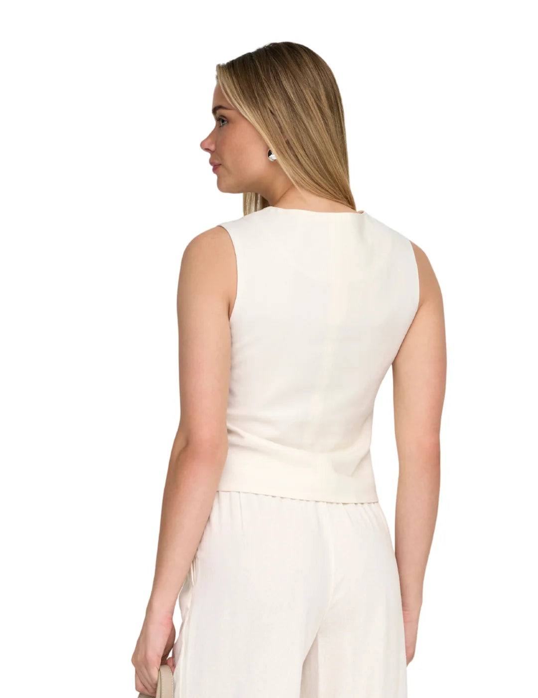 Chaleco Lino ONLY Goa Crudo | Bicos de Fío