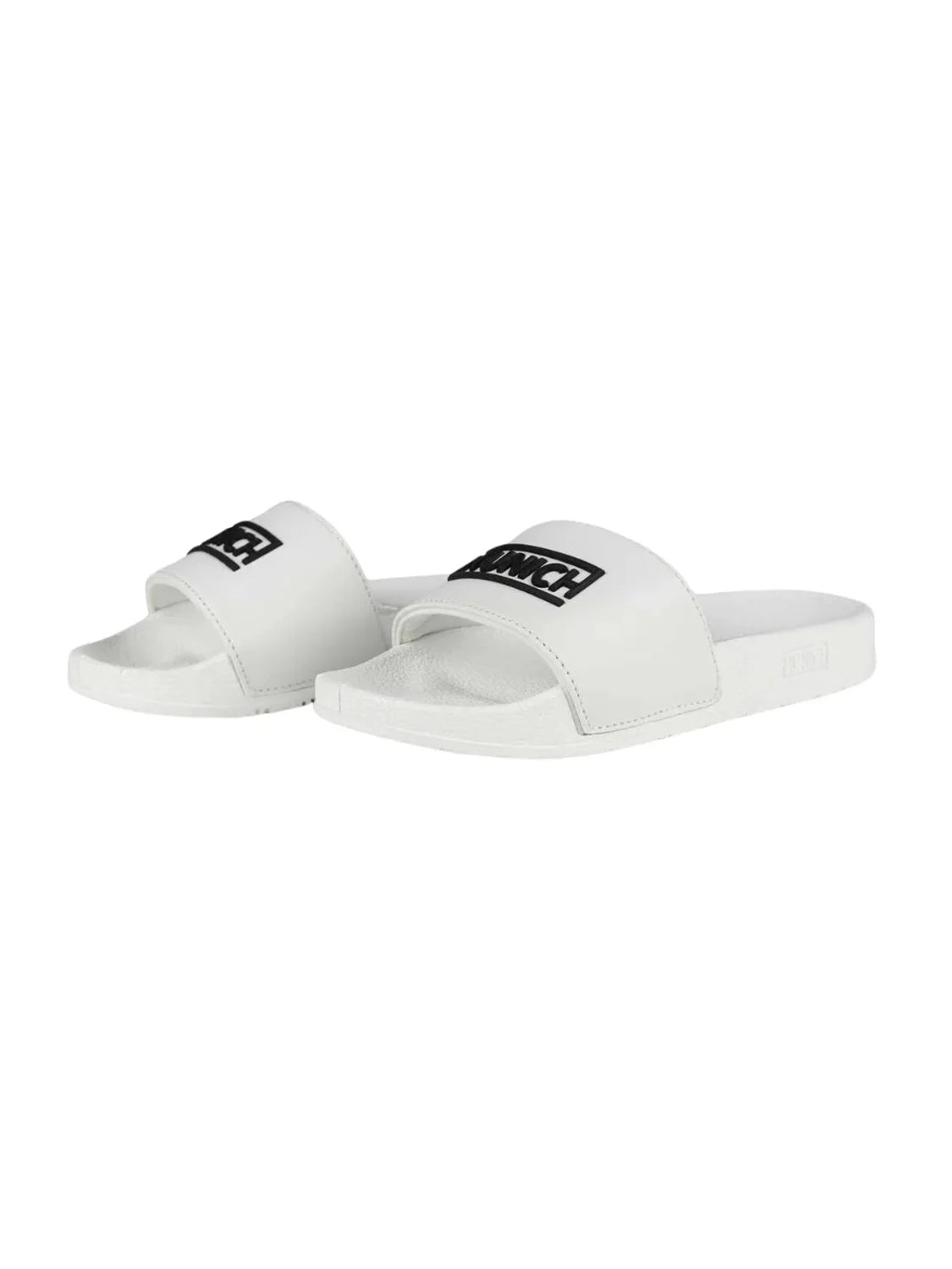 Chancla Munich Flat Slider 3D Logo Blanco | Bicos de Fío