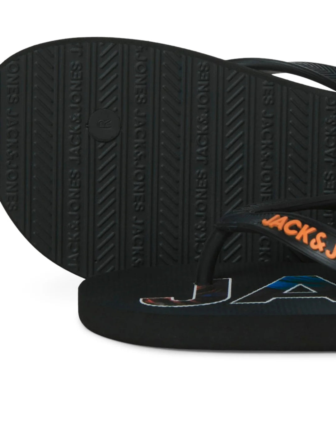 Chancla Jack&Jones Logo Palm Antracita | Bicos de Fío