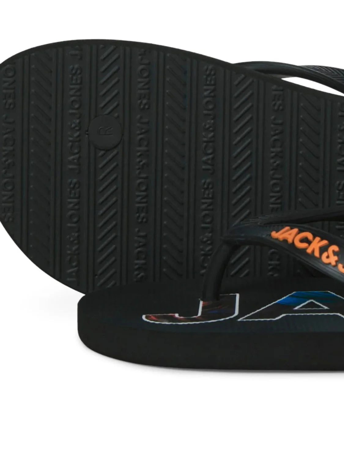 Chancla Jack&Jones Logo Palm Antracita | Bicos de Fío