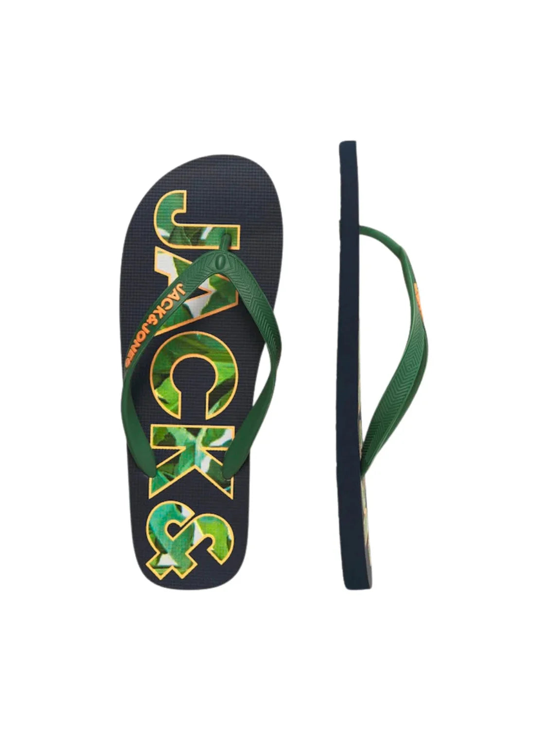 Chancla Jack&Jones Logo Palm Navy Verdant | Bicos de Fío