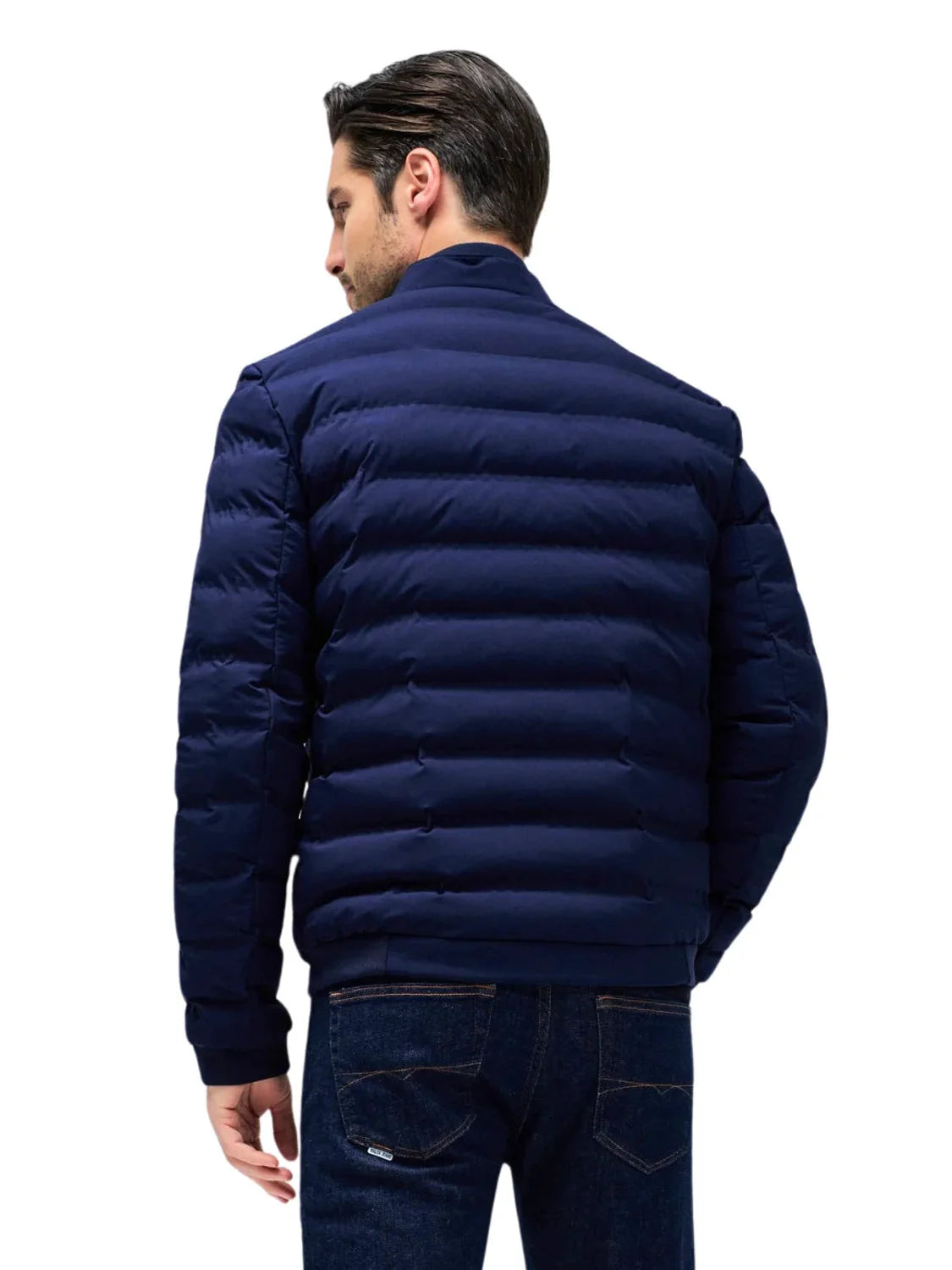 Chaqueta Acolchada Bolsillos Salsa Jeans Azul Marino | Bicos de Fío