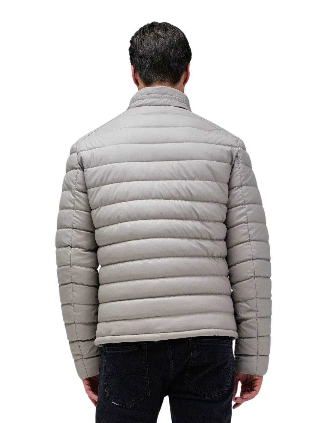 Chaqueta Acolchada Salsa Jeans Coated Gris | Bicos de Fío