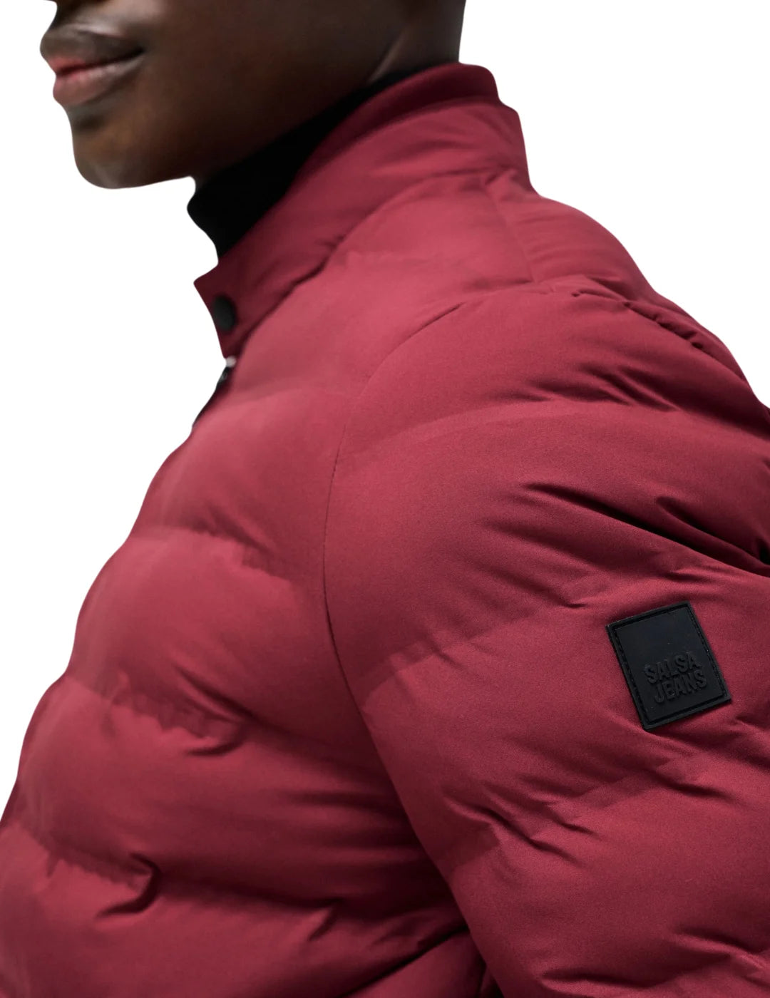 Chaqueta Acolchada Bolsillos Salsa Jeans Rojo | Bicos de Fío