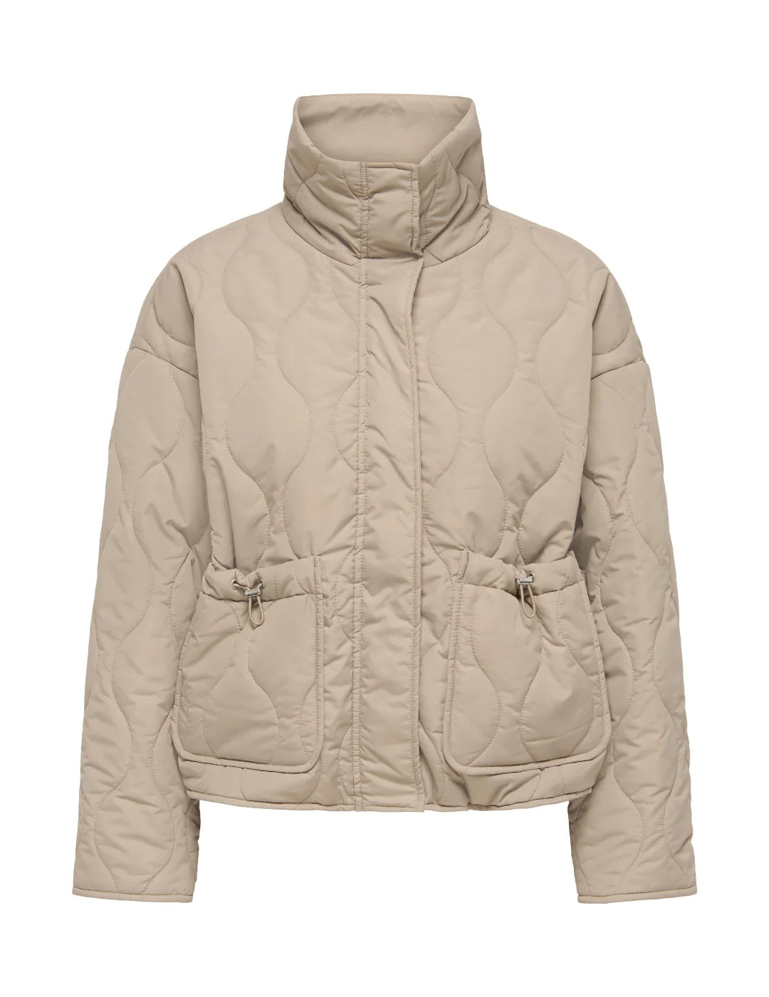Chaqueta Acolchada Corta ONLY Sigga Beige | Bicos de Fío
