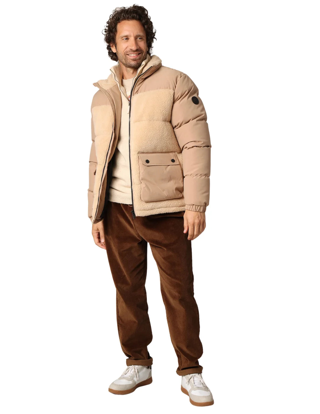 Chaqueta Acolchada DEELUXE Cambri Beige | Bicos de Fío