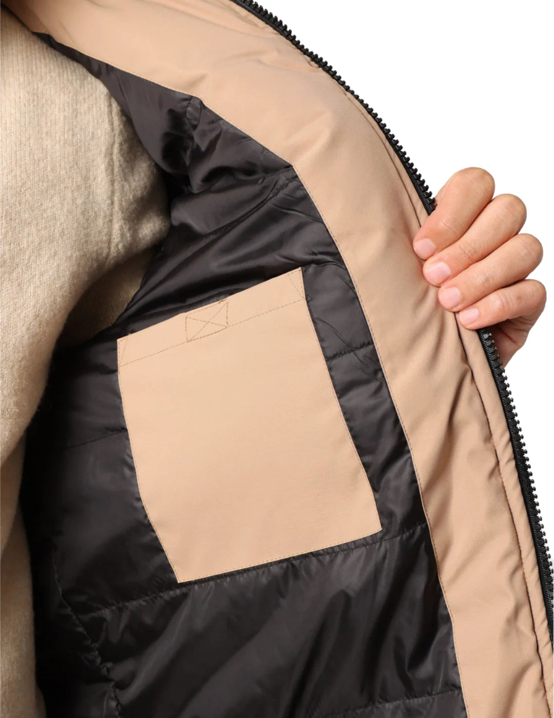 Chaqueta Acolchada DEELUXE Cambri Beige | Bicos de Fío