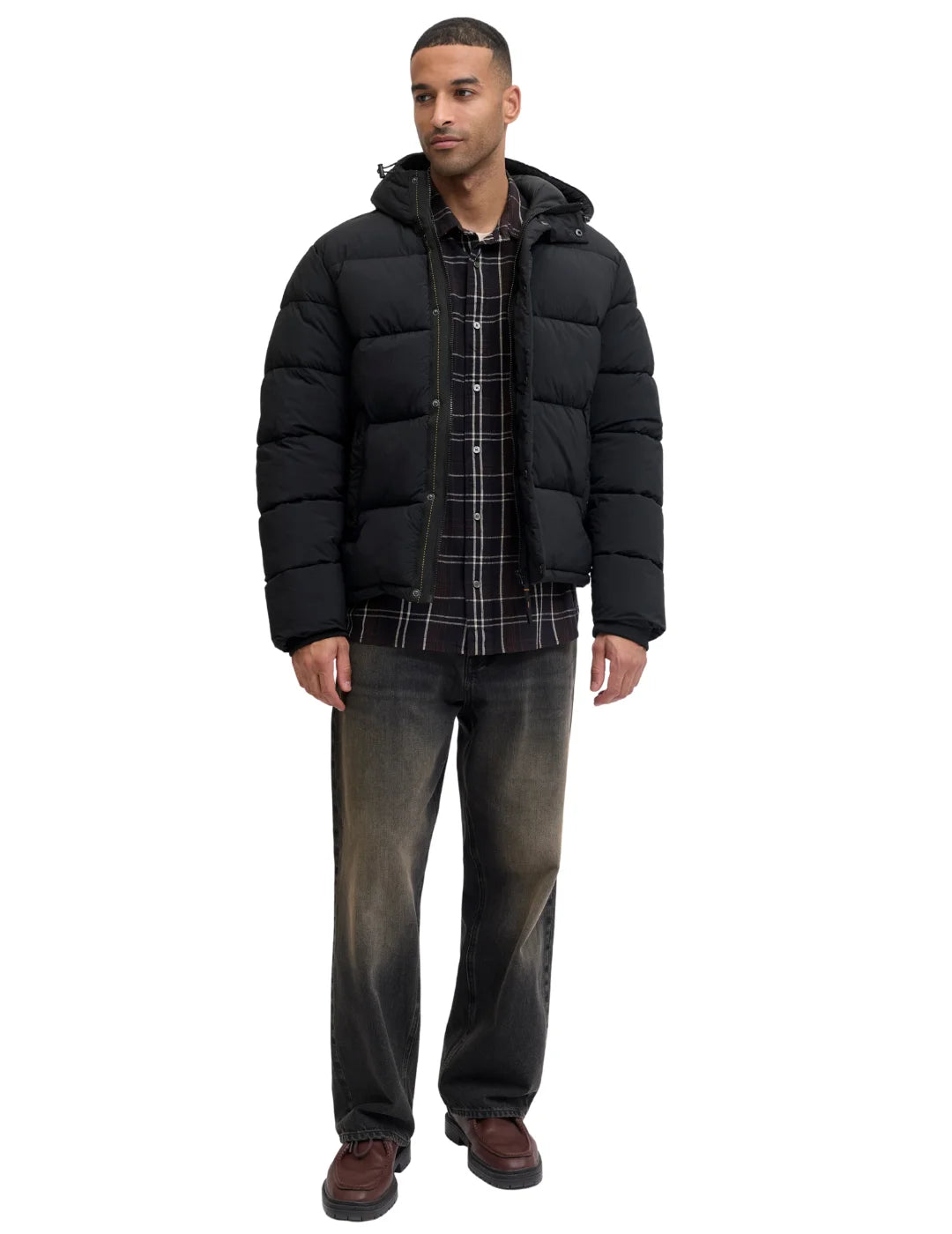 Chaqueta Acolchada Jack&Jones Detroit Negro | Bicos de Fío