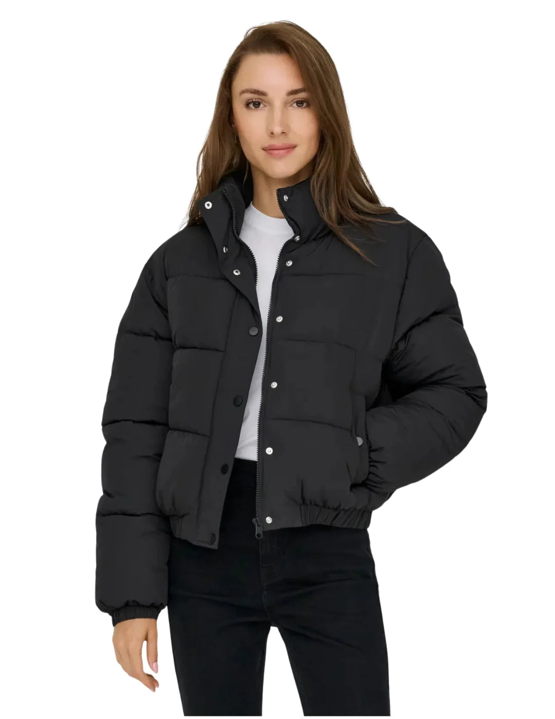 Chaqueta Corta Acochada JDY Moon Negro | Bicos de Fío