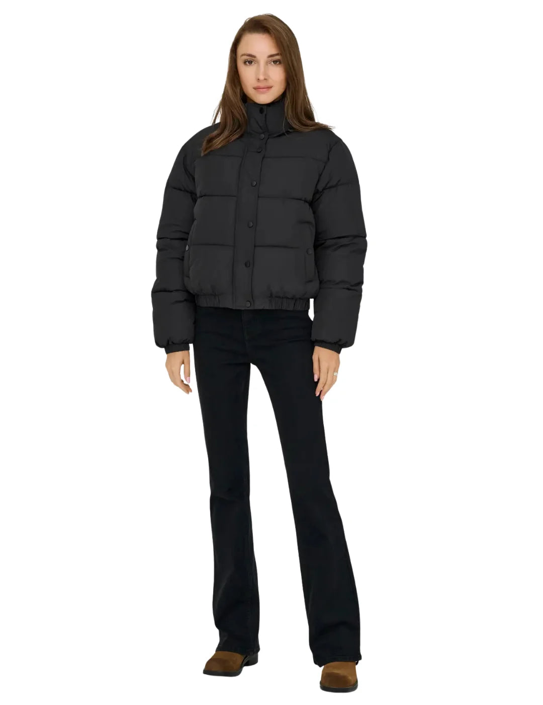 Chaqueta Corta Acochada JDY Moon Negro | Bicos de Fío