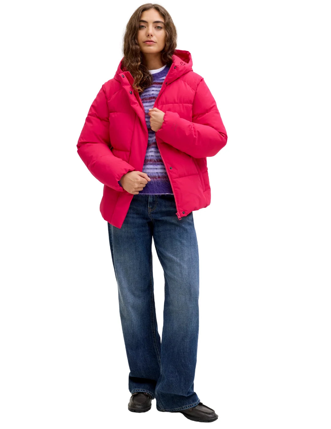 Chaqueta Acolchada JJXX Global Fucsia | Bicos de Fío
