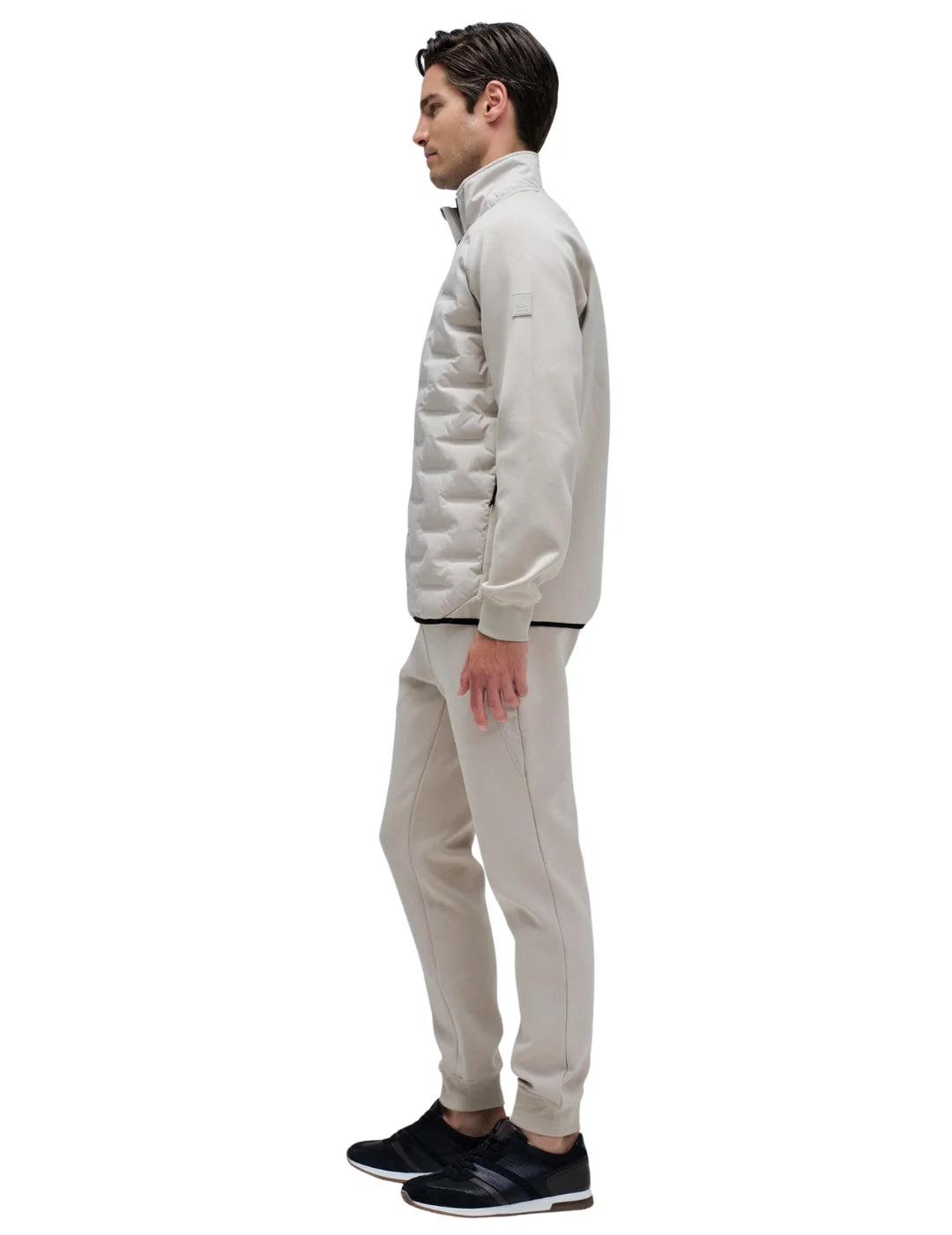 Chaqueta Acolchada Bimaterial Salsa Jeans Beige | Bicos de Fío