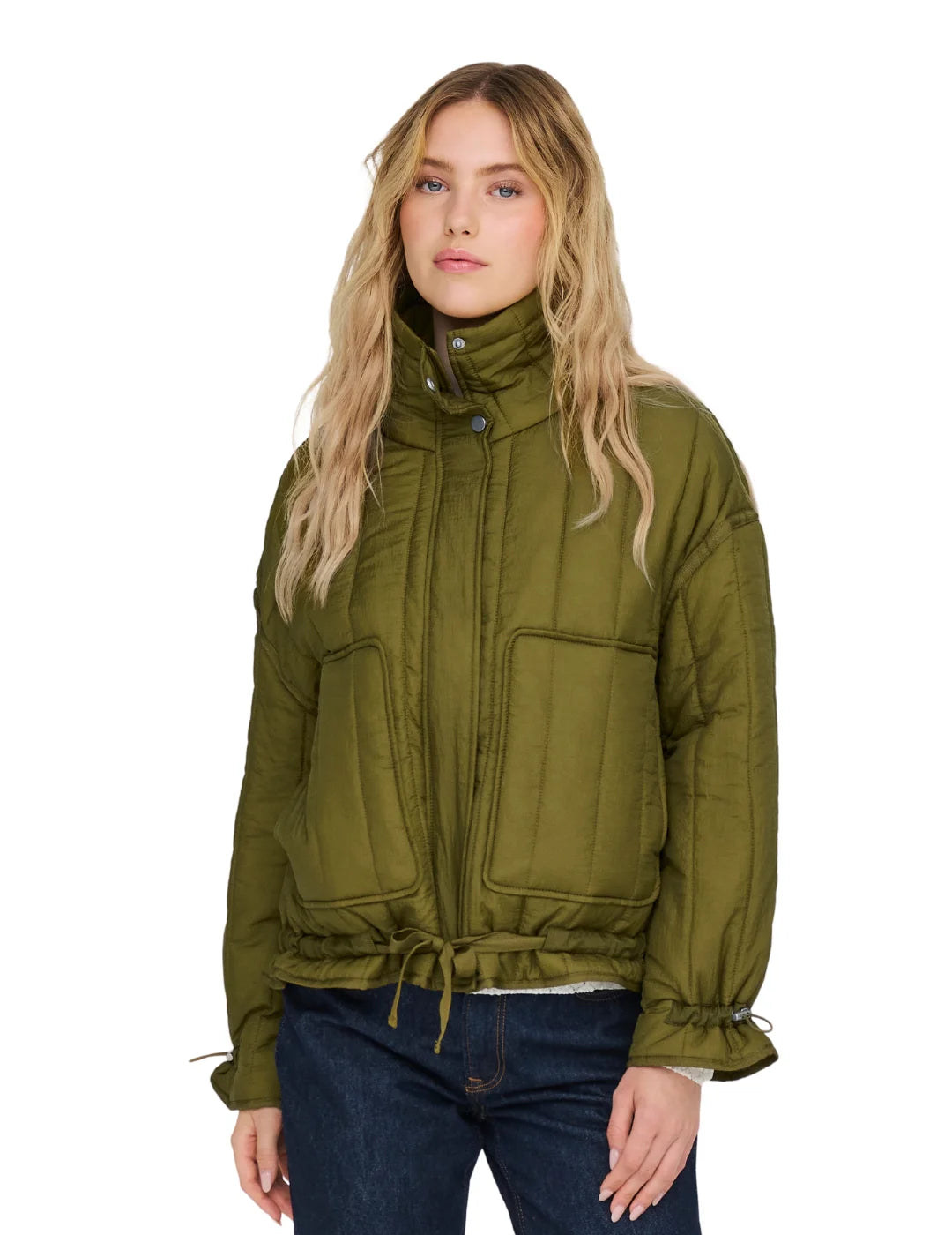 Chaqueta Acolchada Only Onlmayda Verde | Bicos de Fío