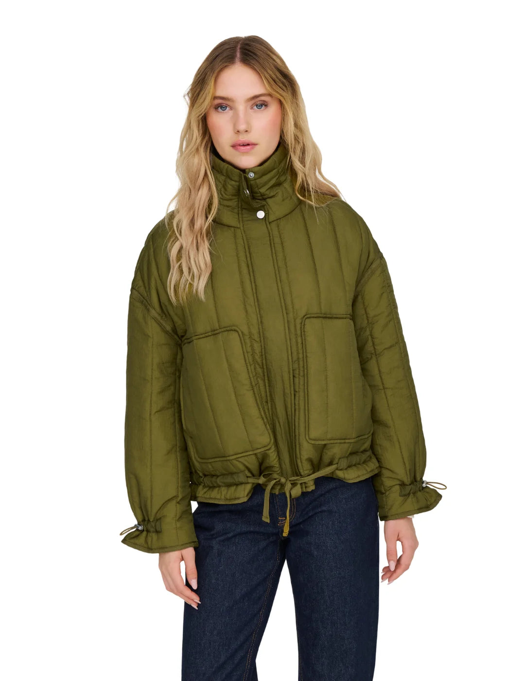Chaqueta Acolchada Only Onlmayda Verde | Bicos de Fío