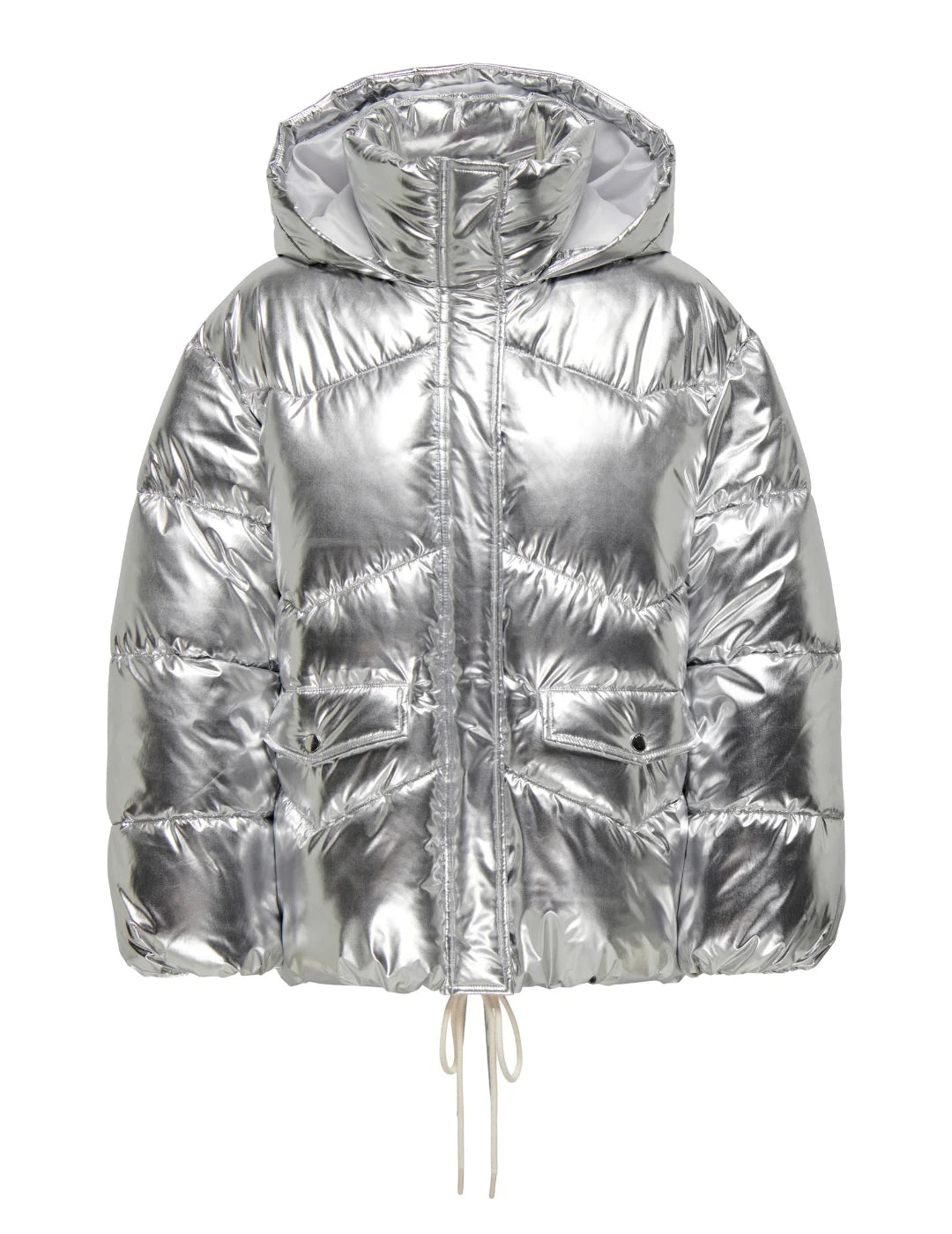 Chaqueta Acolchada Only Onlpearl Plata | Bicos de Fío