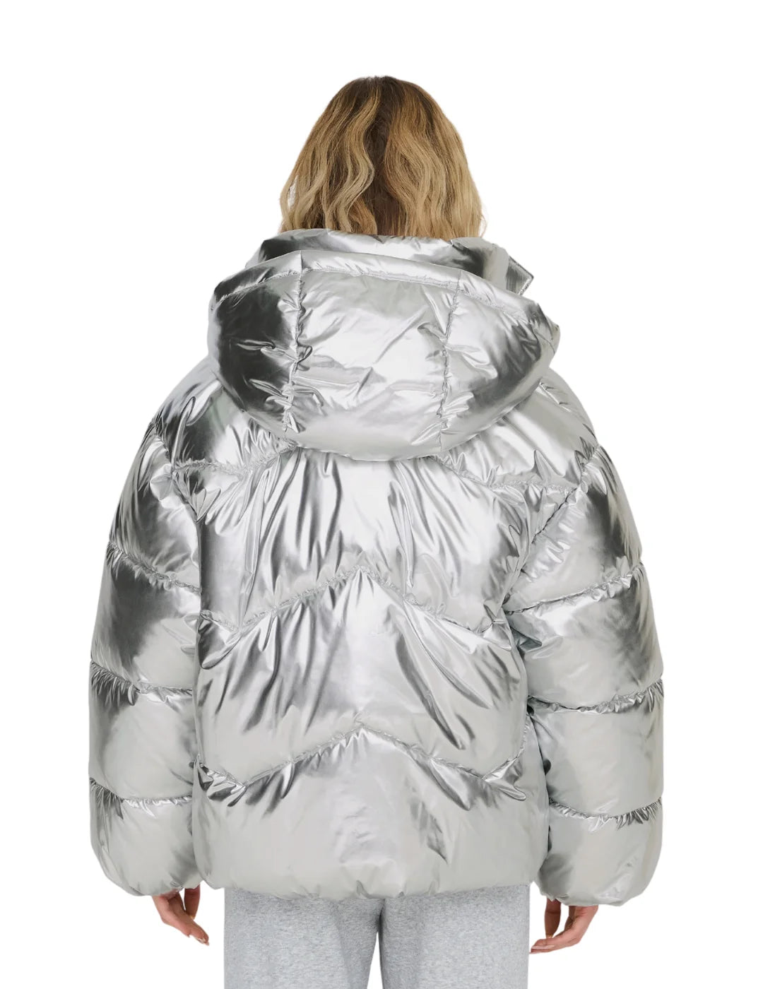 Chaqueta Acolchada Only Onlpearl Plata | Bicos de Fío