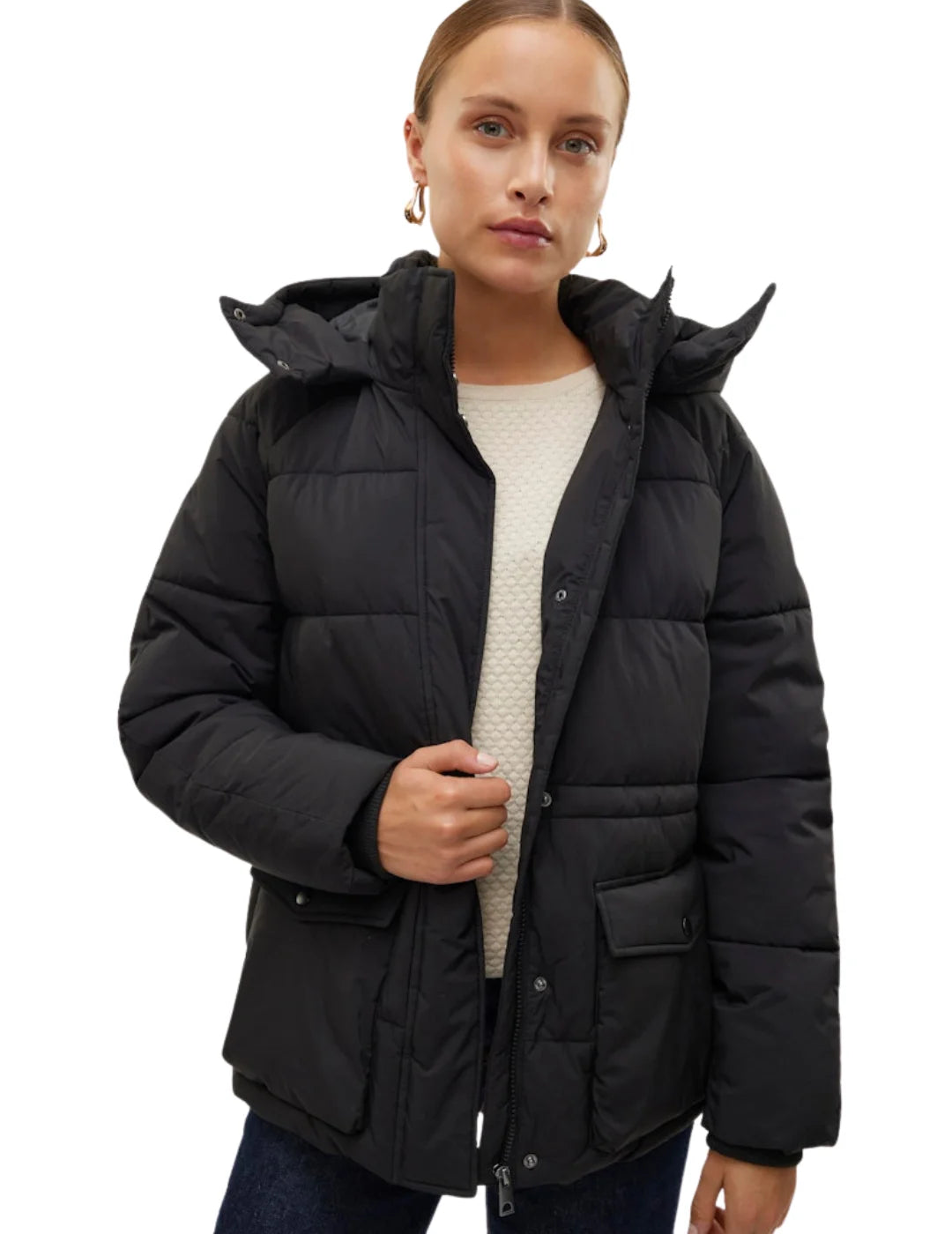 Chaqueta Acolchada Vero Moda Diana Negro | Bicos de Fío