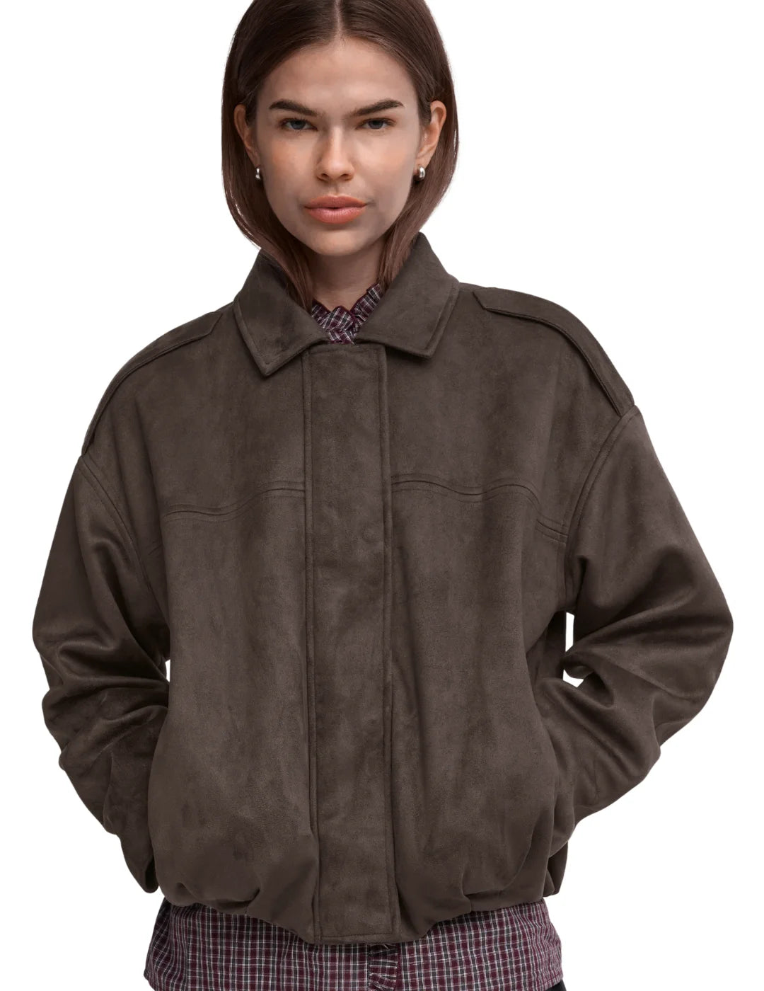 Chaqueta Ante ONLY Amber Chocolate | Bicos de Fío