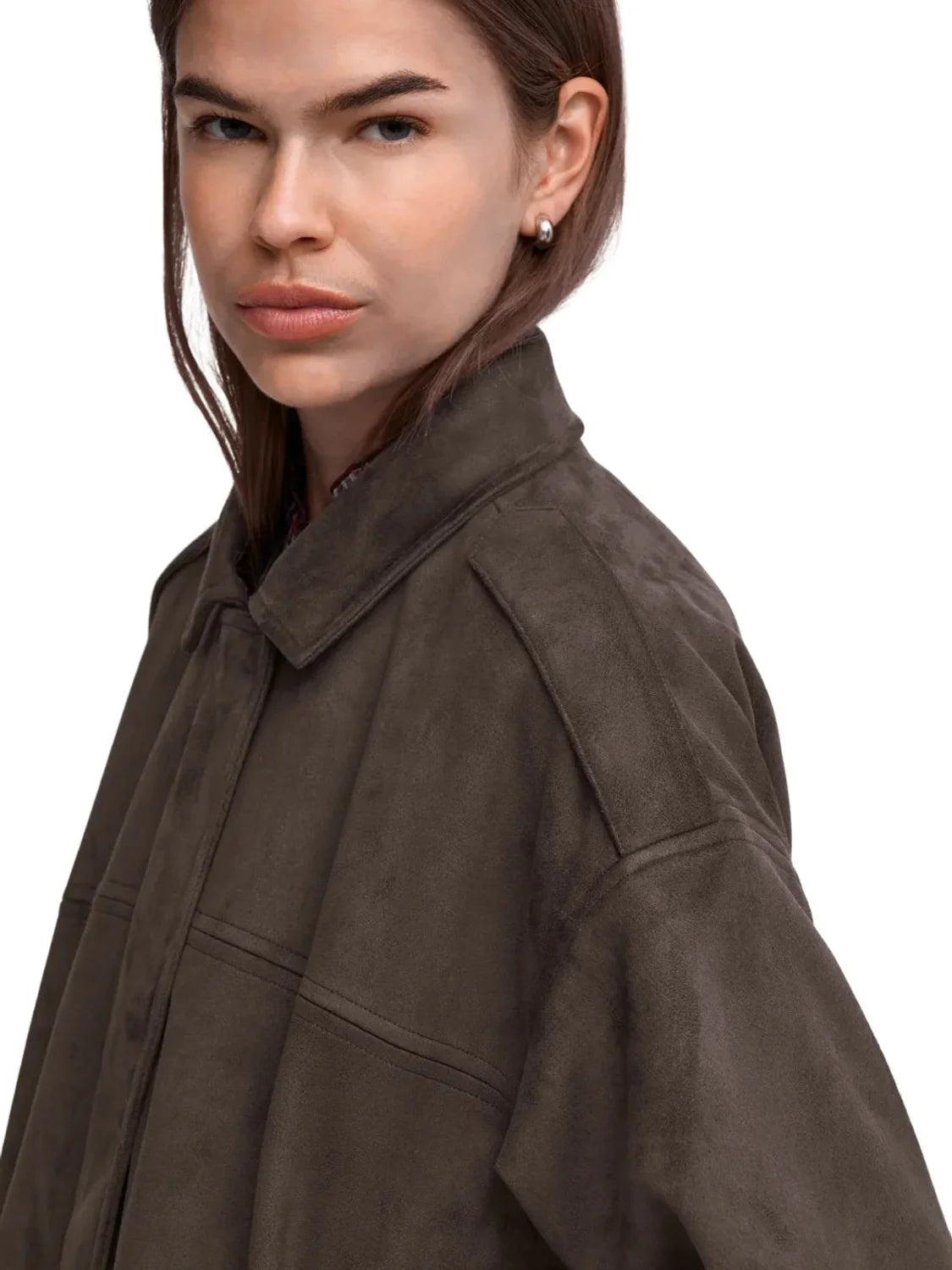 Chaqueta Ante ONLY Amber Chocolate | Bicos de Fío