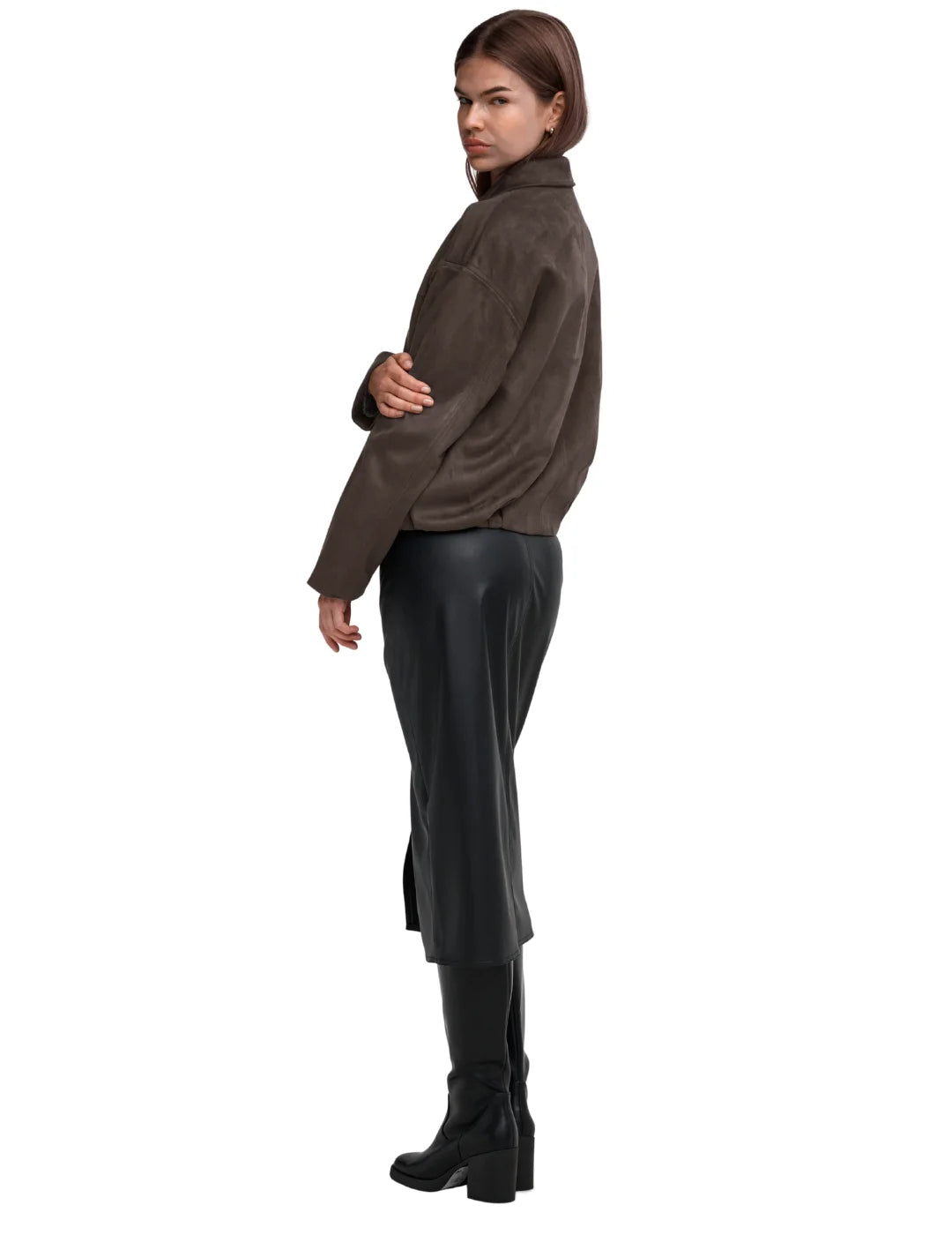 Chaqueta Ante ONLY Amber Chocolate | Bicos de Fío