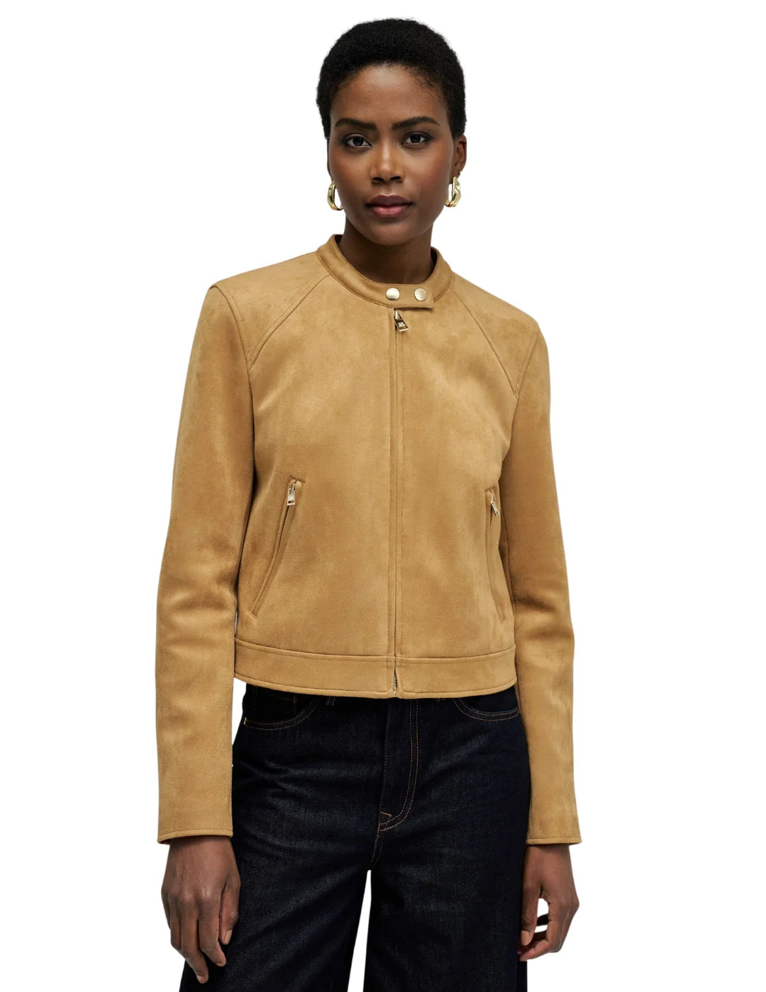 Chaqueta Ante Salsa Jeans Camel | Bicos de Fío