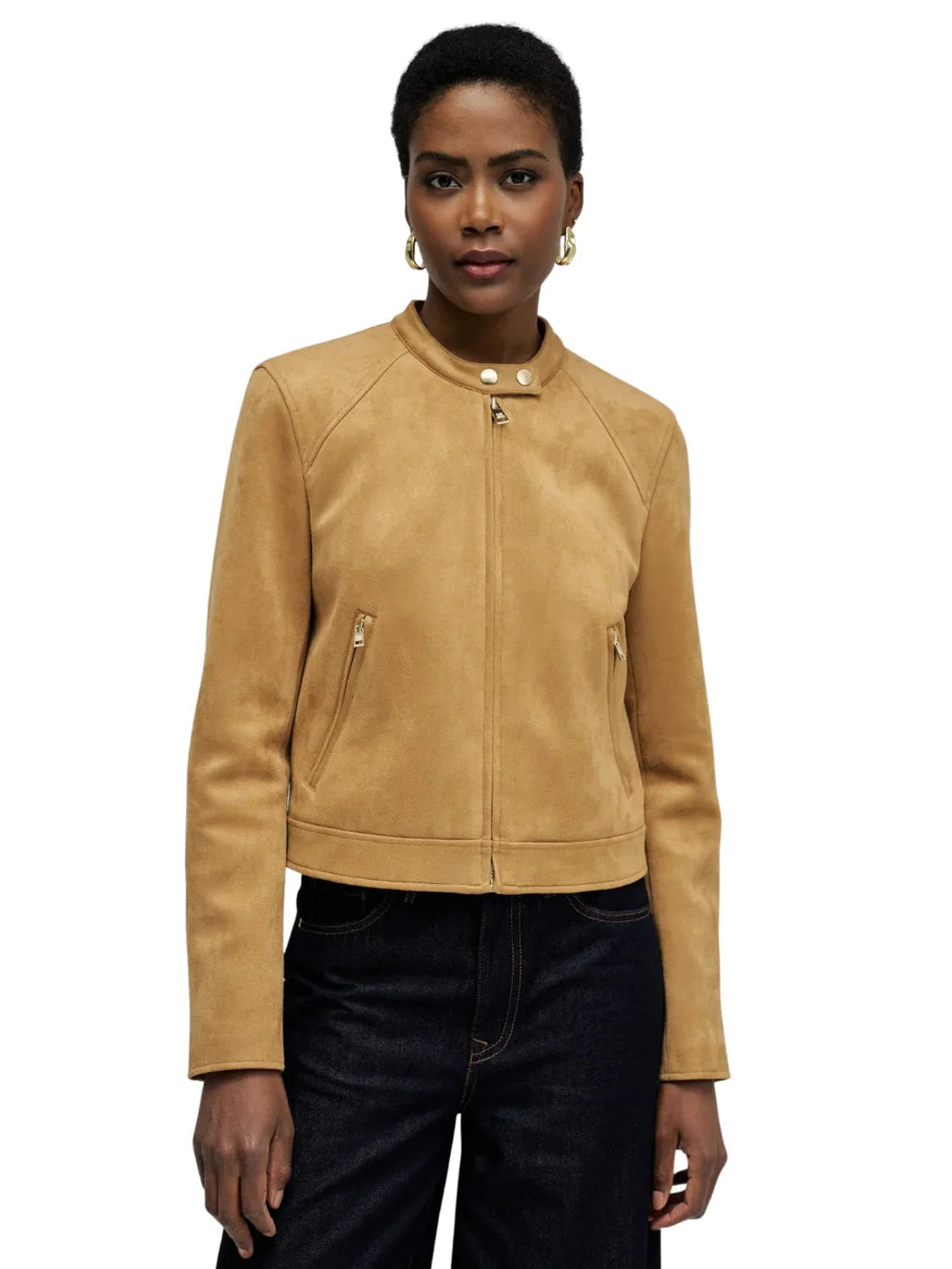 Chaqueta Ante Salsa Jeans Camel | Bicos de Fío