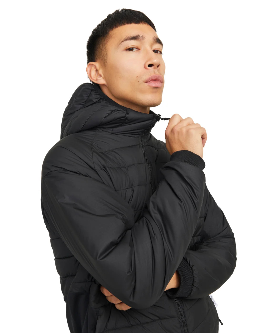 Chaqueta Plumas Jack&Jones State Hybrid Negro | Bicos de Fío