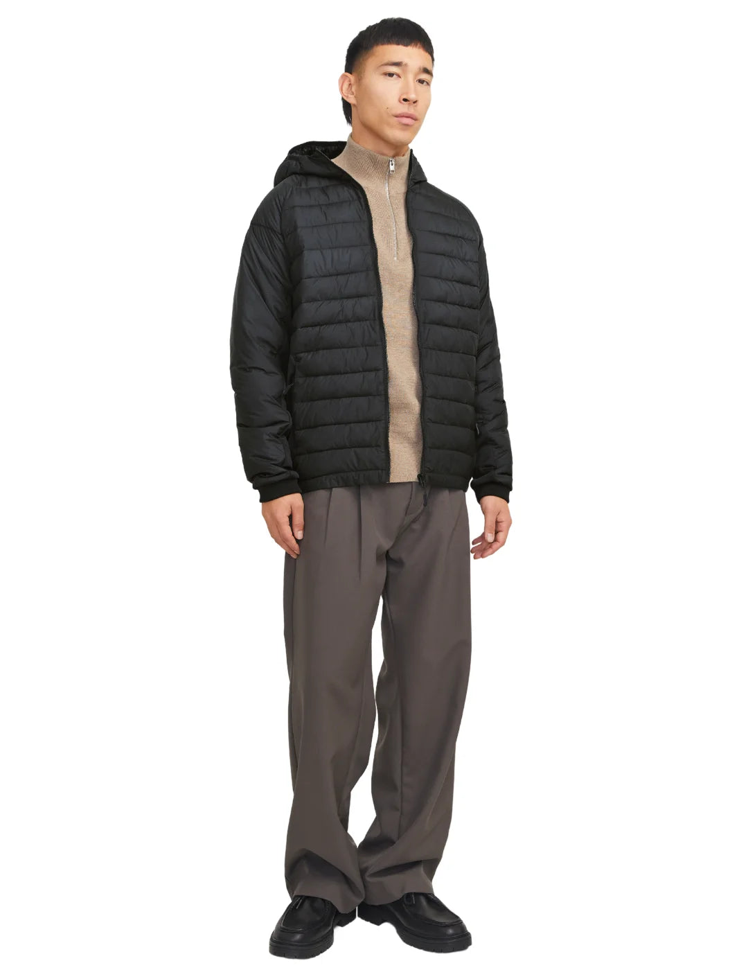 Chaqueta Plumas Jack&Jones State Hybrid Negro | Bicos de Fío