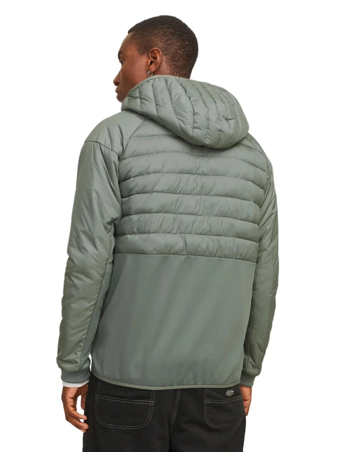 Chaqueta Plumas Jack&Jones State Hybrid Verde | Bicos de Fío