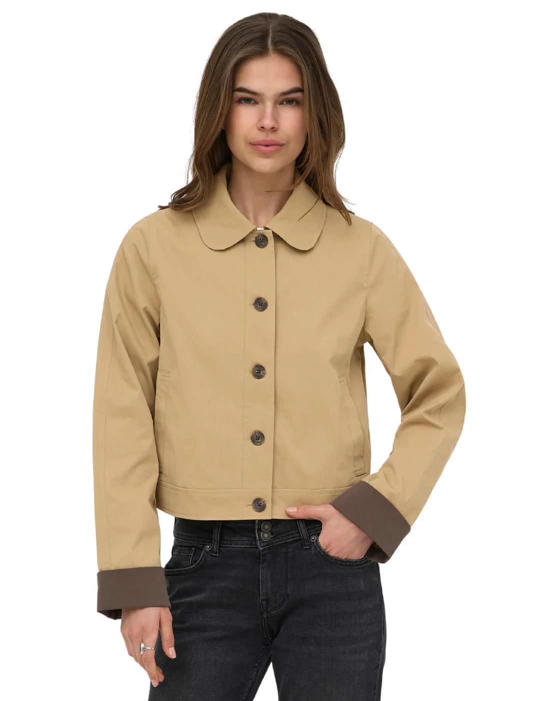 Chaqueta Contraste ONLY Orchid Beige | Bicos de Fío