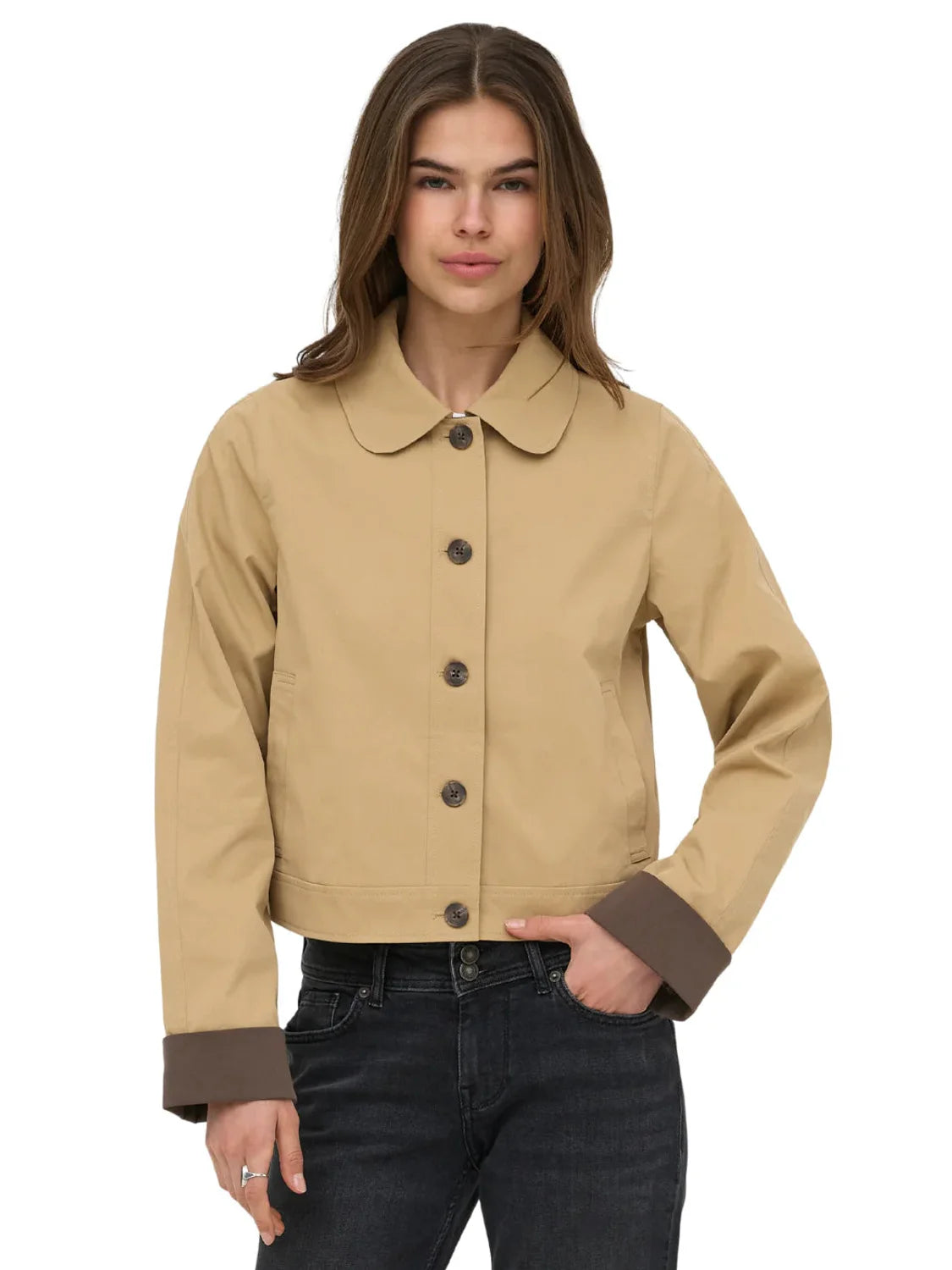 Chaqueta Contraste ONLY Orchid Beige | Bicos de Fío