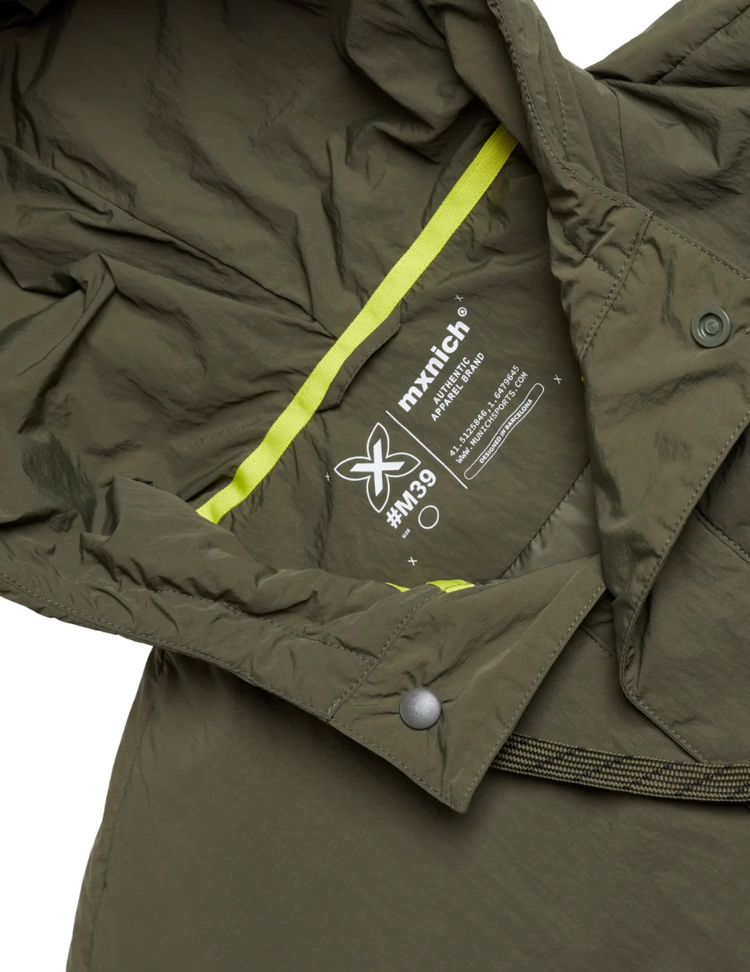 Chaqueta Cortavientos Munich Cover Khaki | Bicos de Fío
