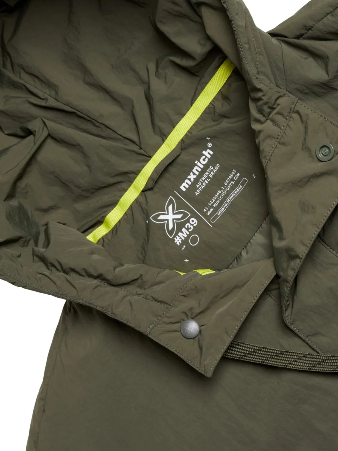 Chaqueta Cortavientos Munich Cover Khaki | Bicos de Fío