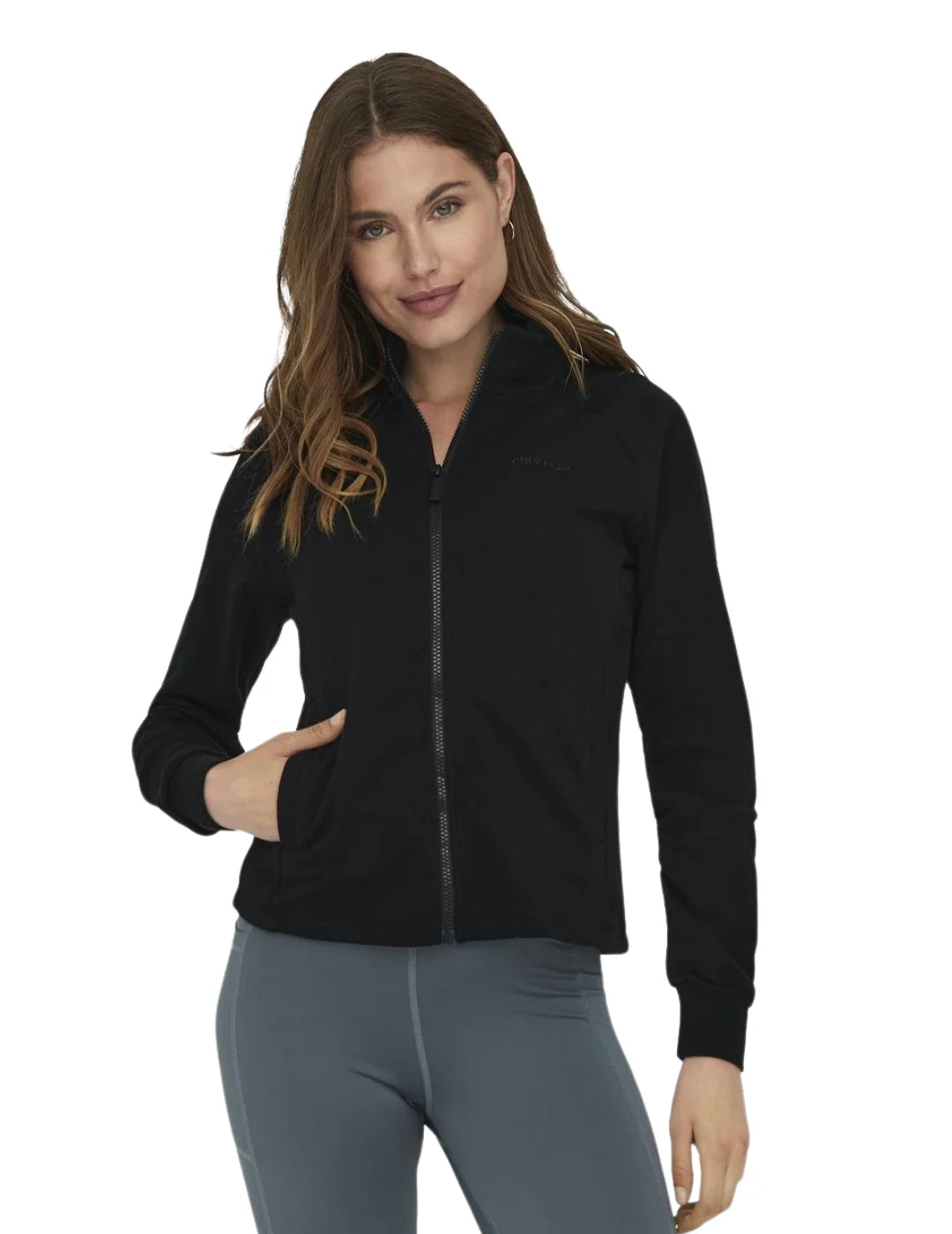 Sudadera Cremallera ONLY PLAY Melina Negro | Bicos de Fío