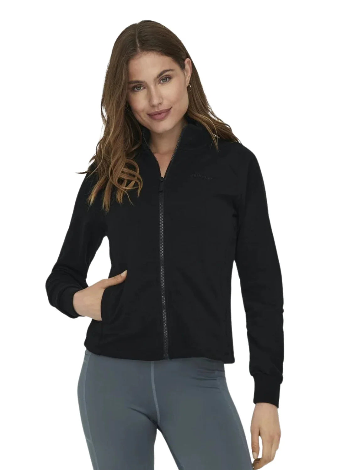 Sudadera Cremallera ONLY PLAY Melina Negro | Bicos de Fío