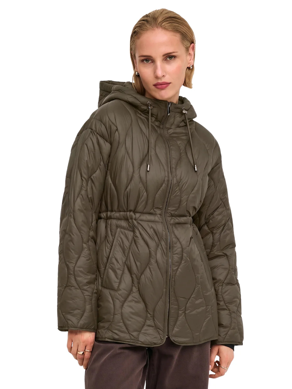 Chaqueta Guateada ONLY Tania Verde Kalamata | Bicos de Fío