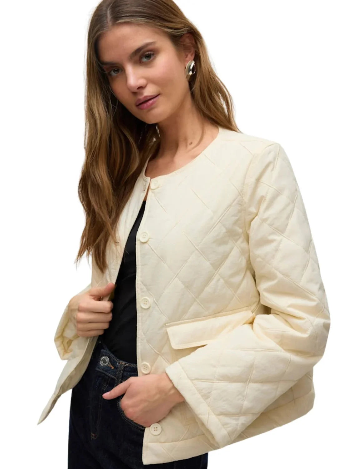 Chaqueta Guateada Vero Moda Sully Beige | Bicos de Fío