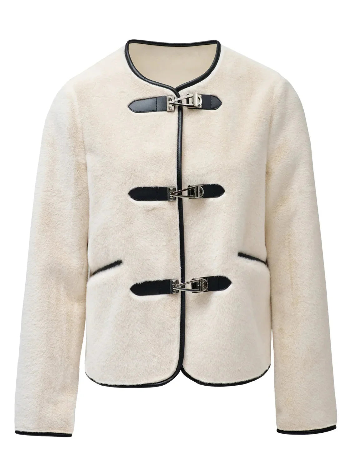 Chaqueta Pelo Broches Salsa Jeans Arena | Bicos de Fío