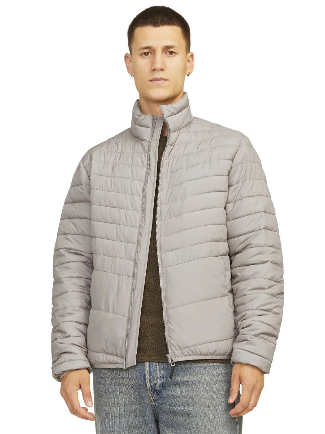 Chaqueta Plumas Ligera Jack&Jones State Beige | Bicos de Fío