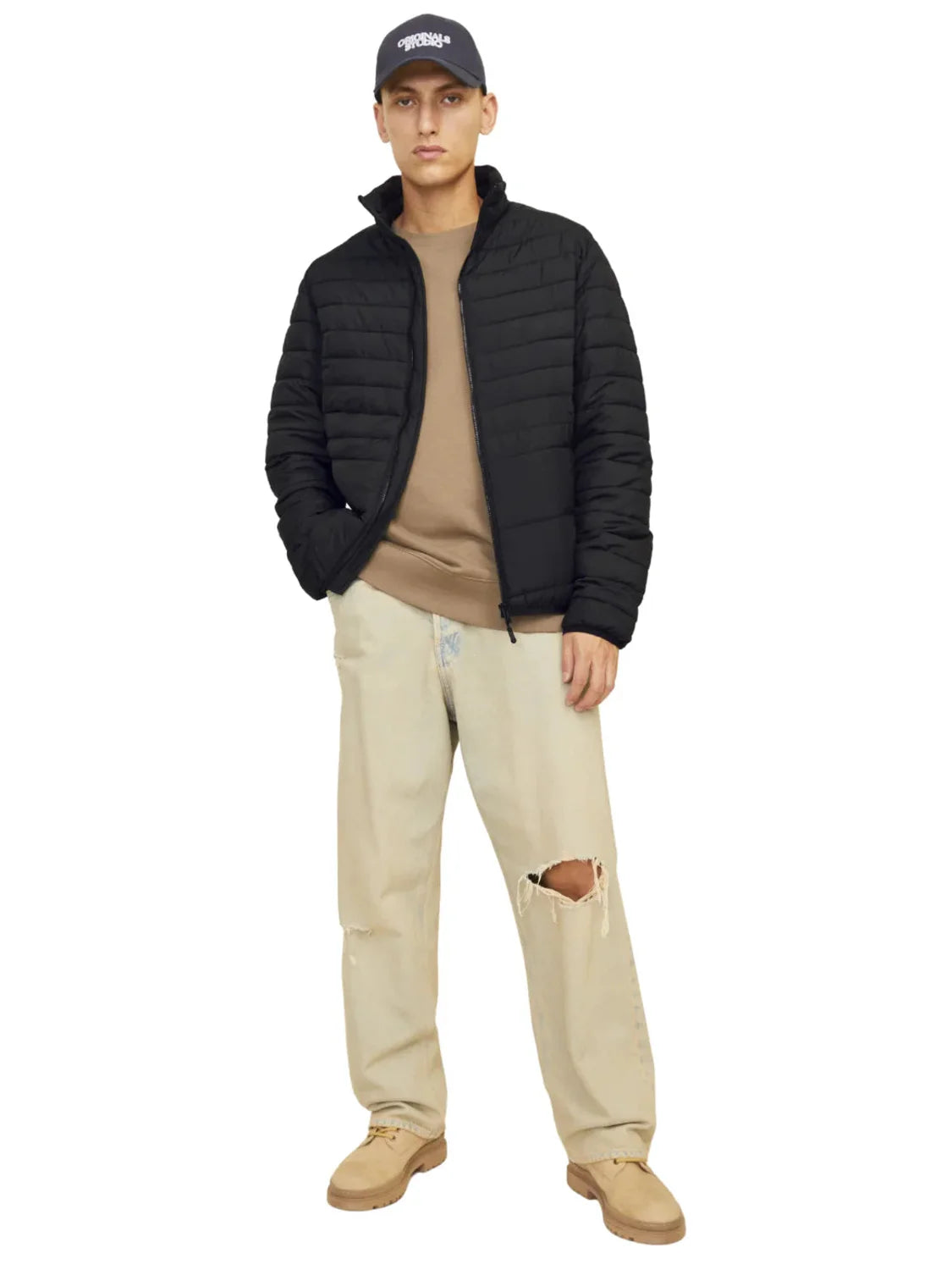 Chaqueta Plumas Ligera Jack&Jones State Negro | Bicos de Fío