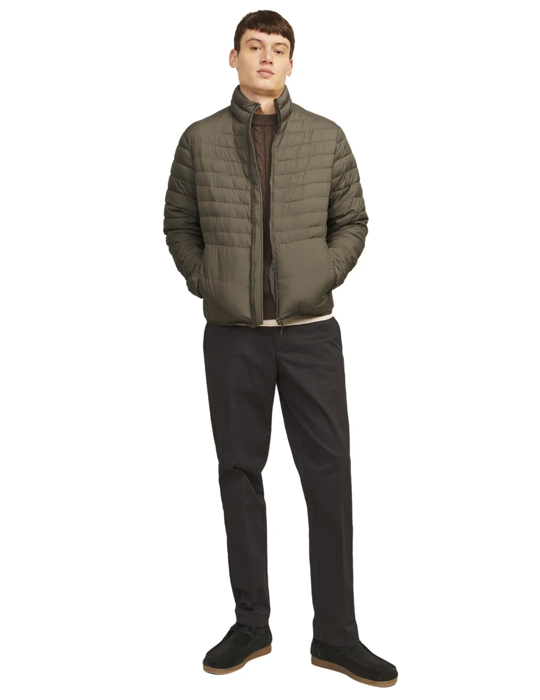 Chaqueta Plumas Ligera Jack&Jones State Verde | Bicos de Fío
