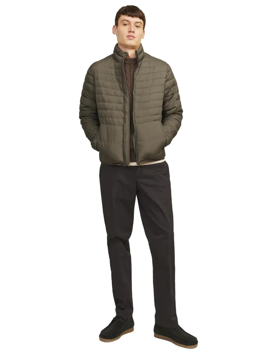 Chaqueta Plumas Ligera Jack&Jones State Verde | Bicos de Fío